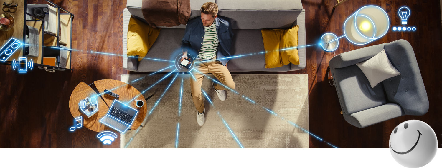 Smart devices set-up & connected by wi-fi