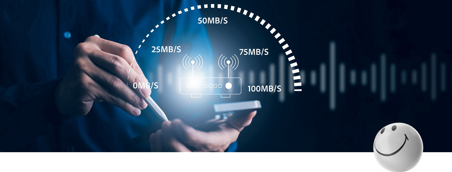 Oswestry resident measuring broadband speed